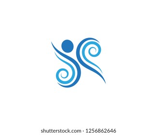 Human character logo sign illustration vector design