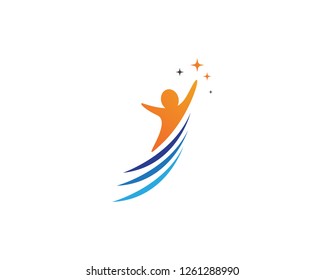 Human character logo sign illustration vector design - Vector
