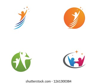Human character logo sign illustration vector design - Vector
