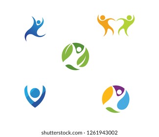 Human character logo sign illustration vector design