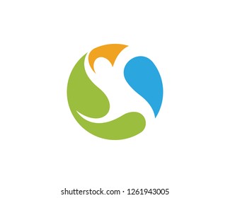 Human character logo sign illustration vector design