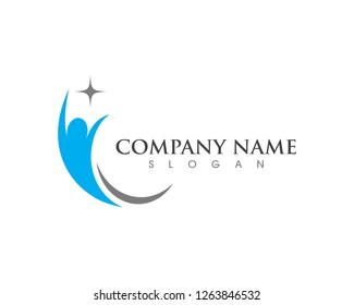 Human character logo sign illustration vector design