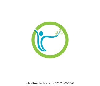 Human character logo sign illustration vector design
