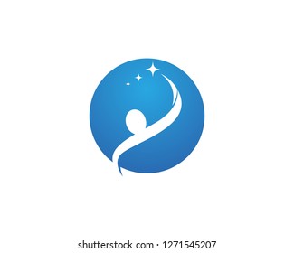 Human character logo sign illustration vector design