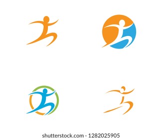 Human character logo sign illustration vector design