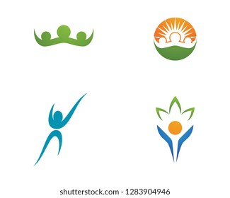 Human character logo sign illustration vector design
