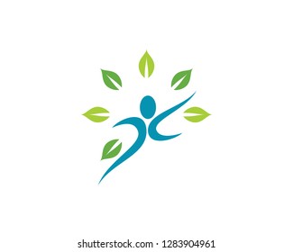 Human character logo sign illustration vector design