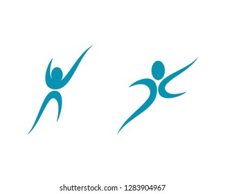 Human character logo sign illustration vector design