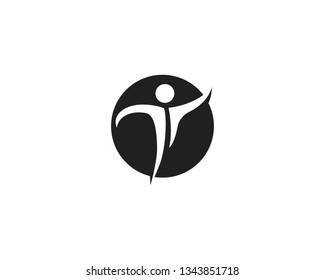 Human character logo sign illustration vector design