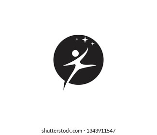 Human character logo sign illustration vector design