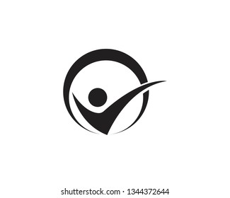 Human character logo sign illustration vector design