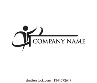 Human character logo sign illustration vector design