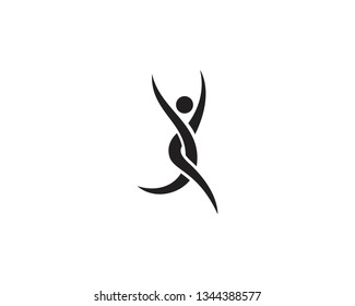 Human character logo sign illustration vector design