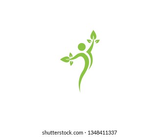 Human character logo sign illustration vector design
