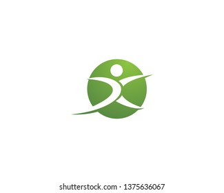 Human character logo sign illustration vector design