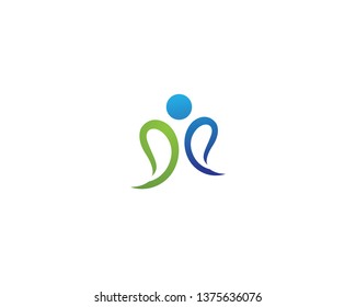 Human character logo sign illustration vector design