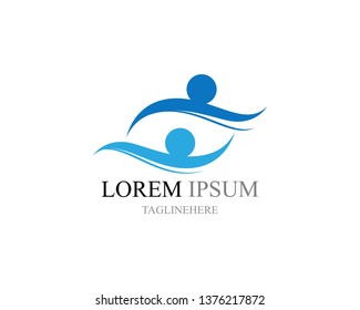 Human character logo sign illustration vector design