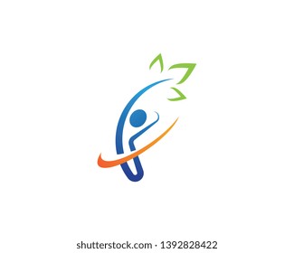 Human character logo sign illustration vector design