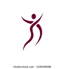 Human character logo sign illustration vector design