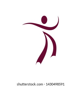 Human character logo sign illustration vector design