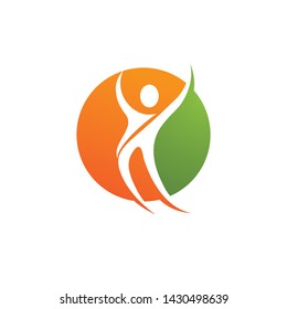 Human character logo sign illustration vector design