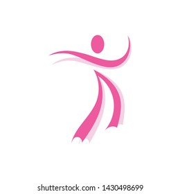 Human character logo sign illustration vector design