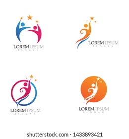 Human character logo sign illustration vector design