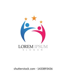 Human character logo sign illustration vector design