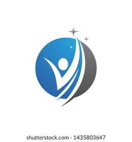 Human character logo sign illustration vector design