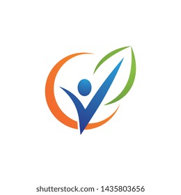 Human character logo sign illustration vector design