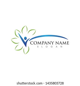 Human character logo sign illustration vector design