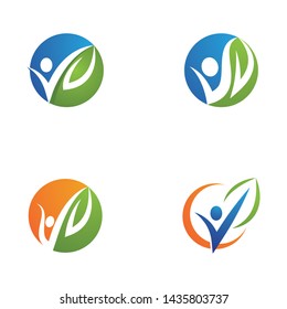 Human character logo sign illustration vector design