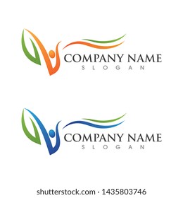 Human character logo sign illustration vector design
