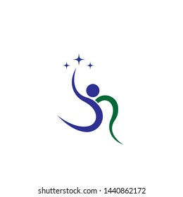 Human character logo sign illustration vector design - Vector
