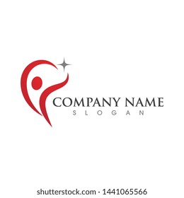 Human character logo sign illustration vector design