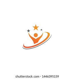 Human character logo sign illustration vector design