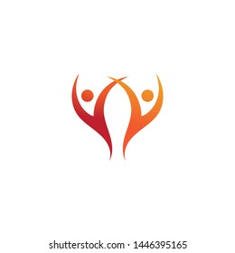 Human character logo sign illustration vector design