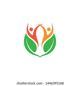 Human character logo sign illustration vector design