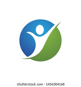 Human character logo sign illustration vector design