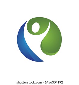 Human character logo sign illustration vector design