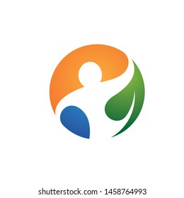 Human character logo sign illustration vector design