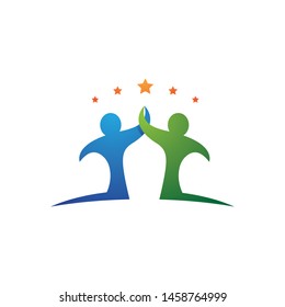 Human character logo sign illustration vector design