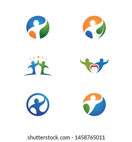 Human character logo sign illustration vector design