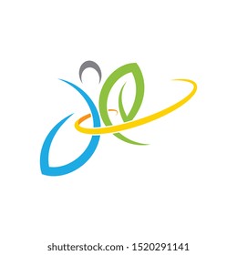 Human character logo sign illustration vector design