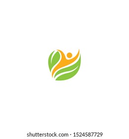 Human character logo sign illustration vector design