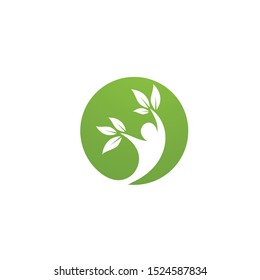 Human character logo sign illustration vector design
