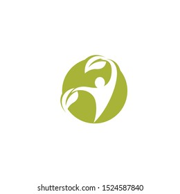 Human character logo sign illustration vector design