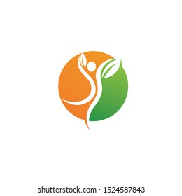 Human character logo sign illustration vector design