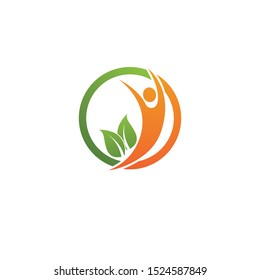 Human character logo sign illustration vector design