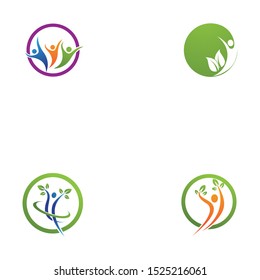 Human character logo sign illustration vector design